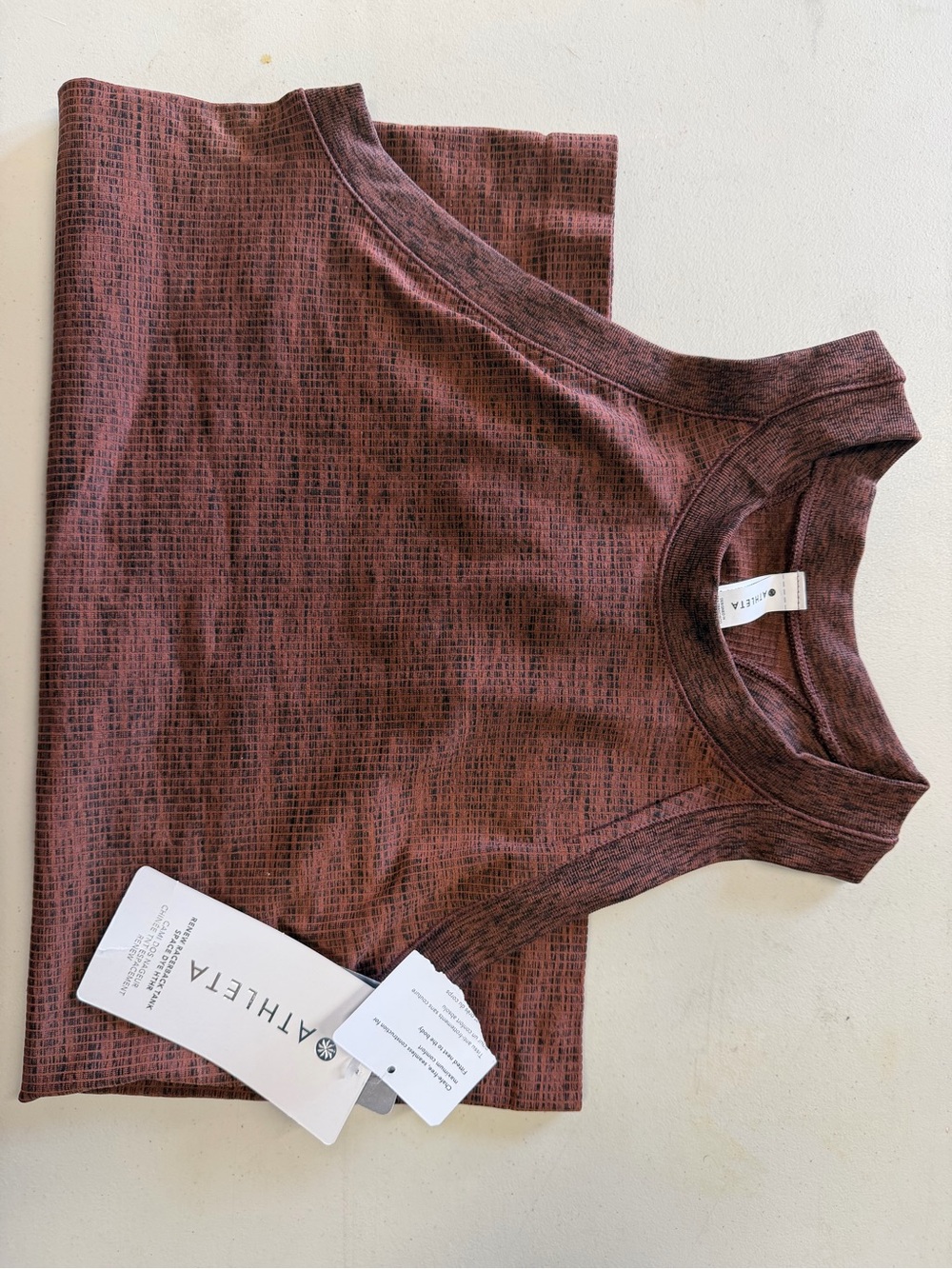Athleta Deep Maroon Grid Racerback Tank